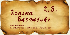 Krasna Batanjski vizit kartica